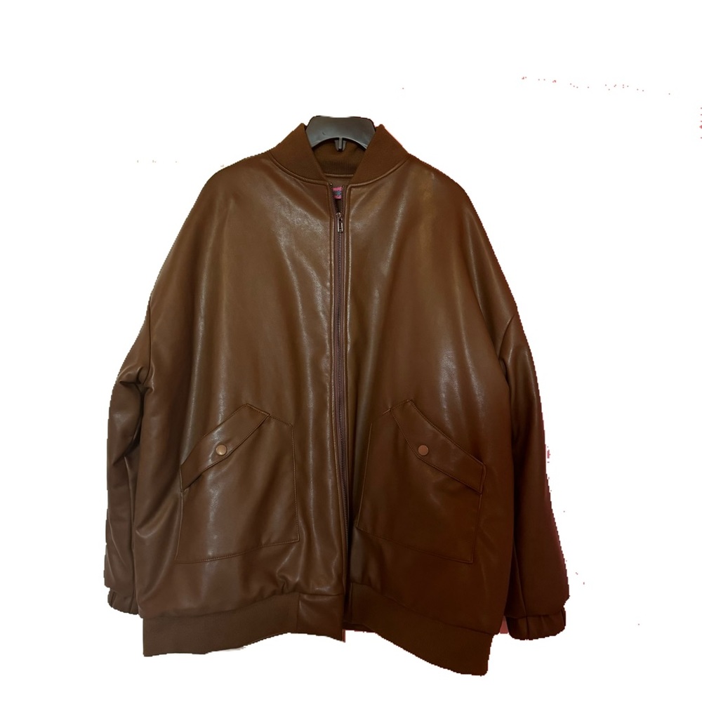 Women’s brown oversized bomber jacket edikted